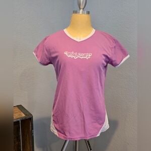 Pearl Zumi Pink and White Women's Mtn Bike Top